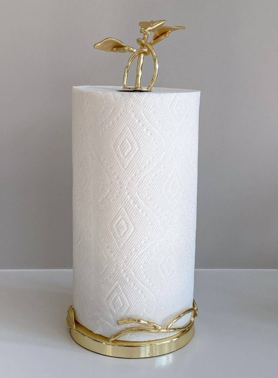Gold Leaf Paper Towel Holder