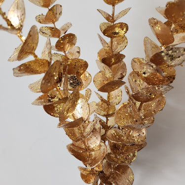 Gold Glittered Eucalyptus Bundle