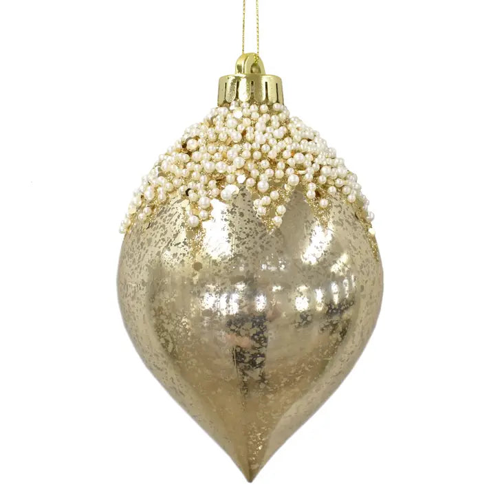 Gold Ornament w/Pearl Icing