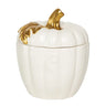 White Ceramic Pumpkin Canister