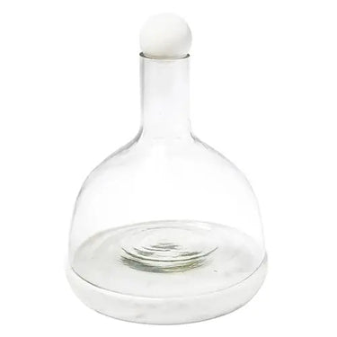 Glass Decanter on Round Marble Base