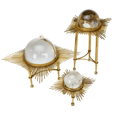 Gold Decorative Glass Orb set of 3