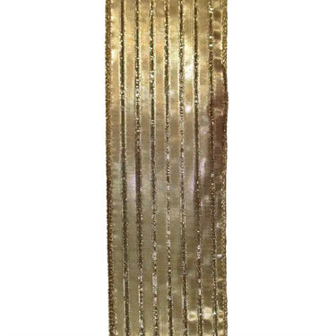 Metallic Gold Stripped Ribbon