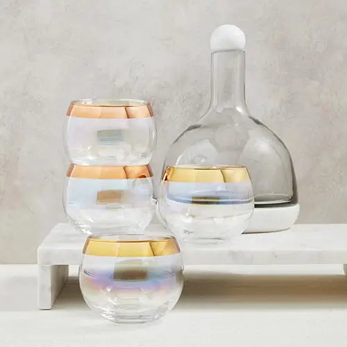 Glass Decanter on Round Marble Base