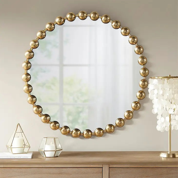 Arista Gold Round Wall Mirror