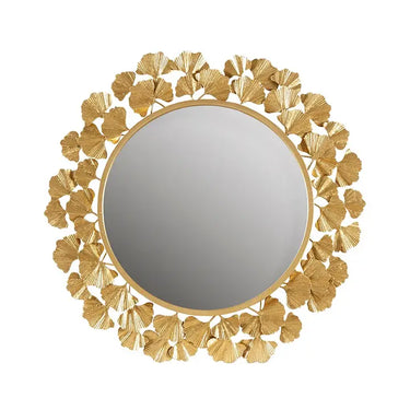 Sidney Gold Foil Ginkgo Leaf Wall Mirror
