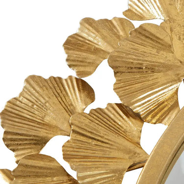 Sidney Gold Foil Ginkgo Leaf Wall Mirror