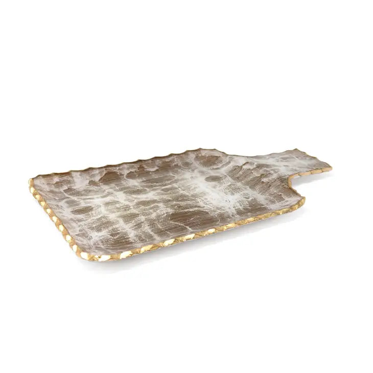 Gold Abstract Serving Tray Set