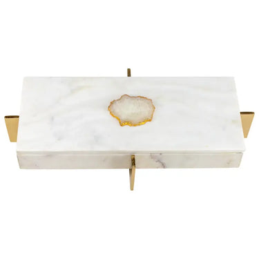 Bradley Decorative Marble Box w/Agate Decor