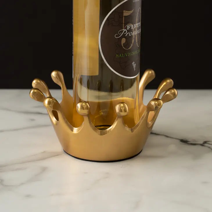 Gold Crown Bottle Stand/Candle Holder