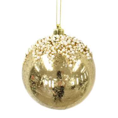 Gold Ornament w/Pearl Icing