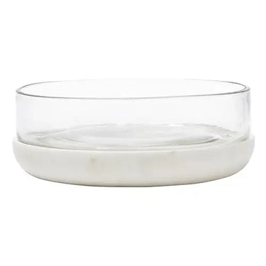 Glass Bowl on Marble Base