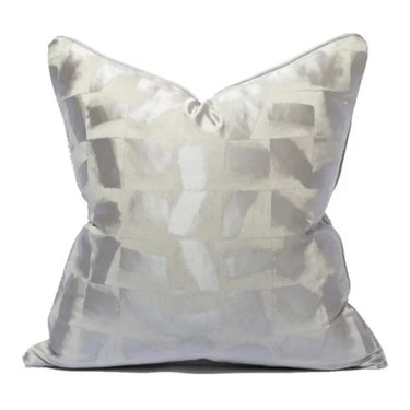 Silver Brushed Throw Pillow - Exquisite Designs Home Décor 