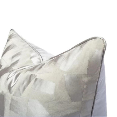 Silver Brushed Throw Pillow - Exquisite Designs Home Décor 
