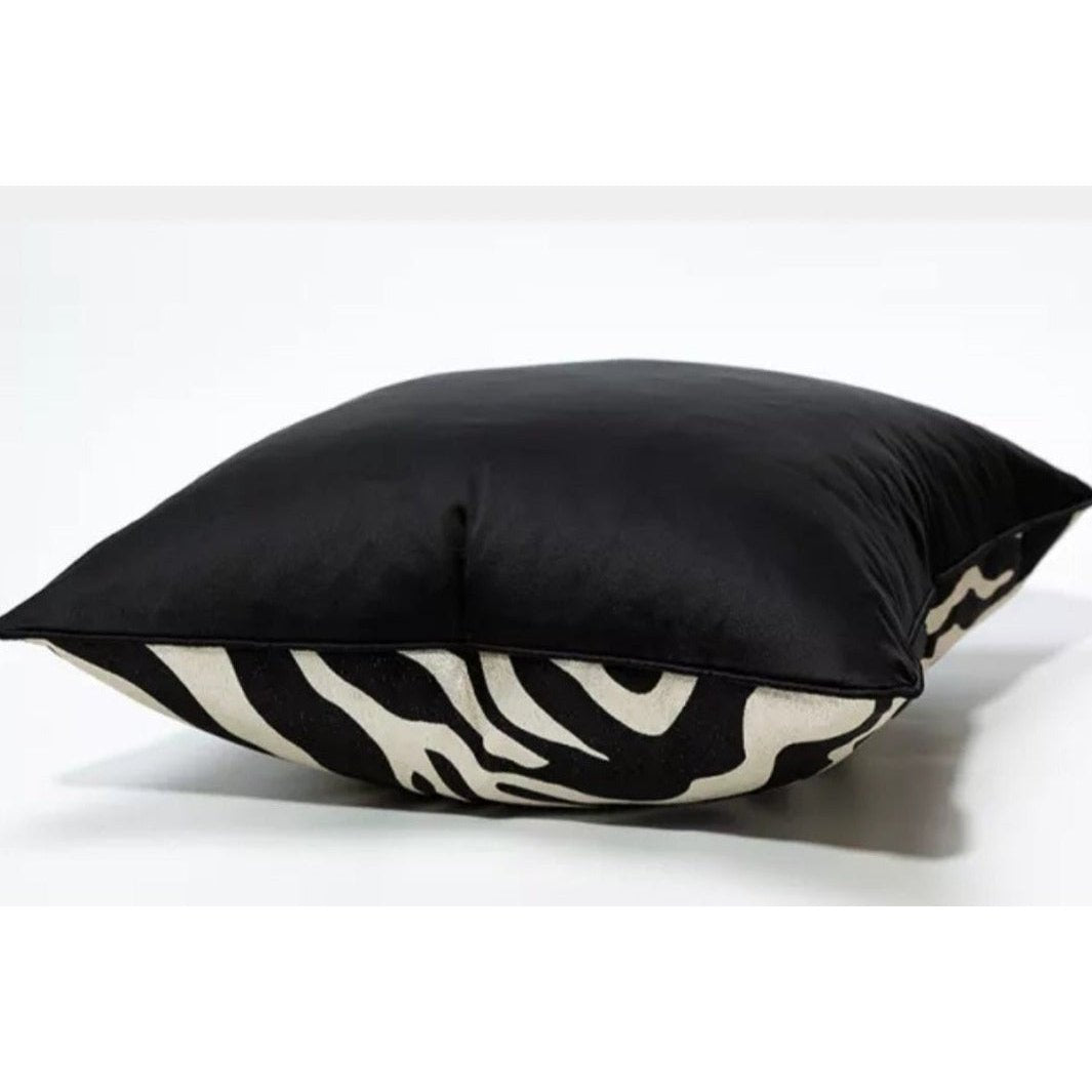 Black Zebra Throw Pillow - Exquisite Designs Home Décor 