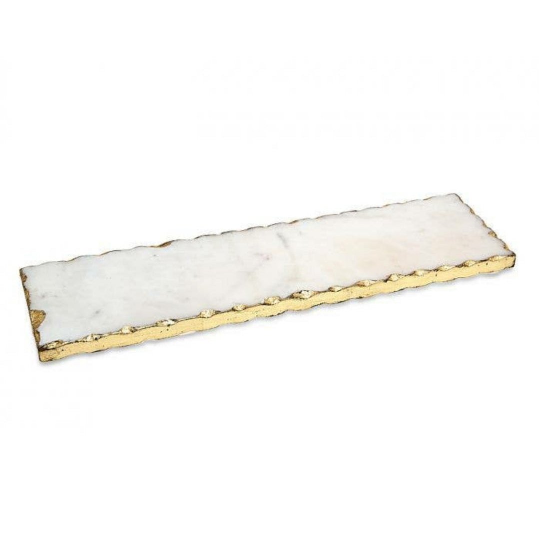 Rectangular Marble Tray w// Gold Edge - Exquisite Designs Home Décor 