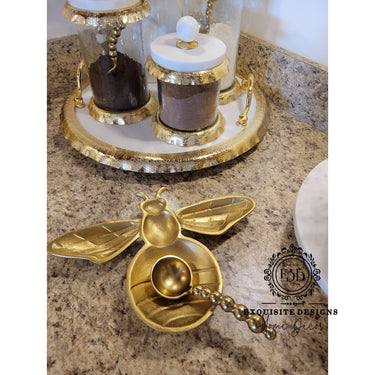 Gilded Bee Tray - Exquisite Designs Home Décor 