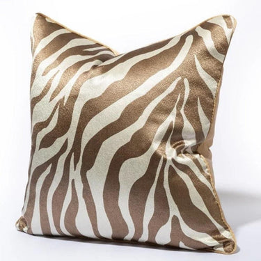 Brown Zebra Throw Pillow - Exquisite Designs Home Décor 