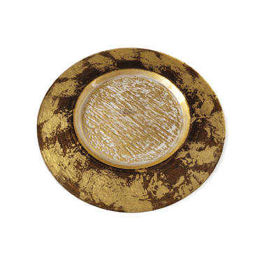 Gold Spatter Chargers- Set Of 4 - Exquisite Designs Home Décor 