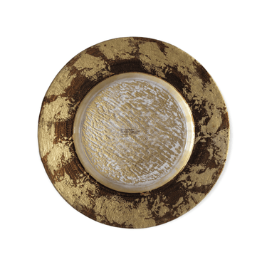 Gold Spatter Chargers- Set Of 4 - Exquisite Designs Home Décor 