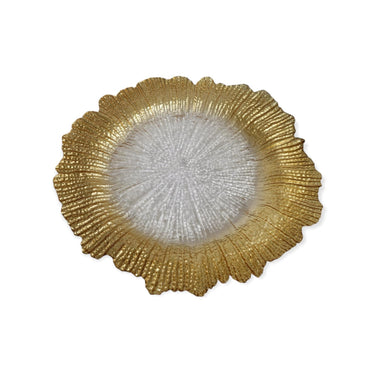 Gold Flower Shaped Chargers - Set Of 4 - Exquisite Designs Home Décor 