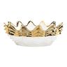White and Gold Scalloped Bowl - Exquisite Designs Home Décor 