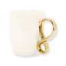 White Mug w/Gold Infinity Handle Set - Exquisite Designs Home Décor 