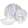 Dana 16 Piece Purple Marble Dinnerware Set - Exquisite Designs Home Décor 