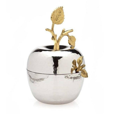 Leaf Design Apple shaped Jar with Spoon - Exquisite Designs Home Décor 