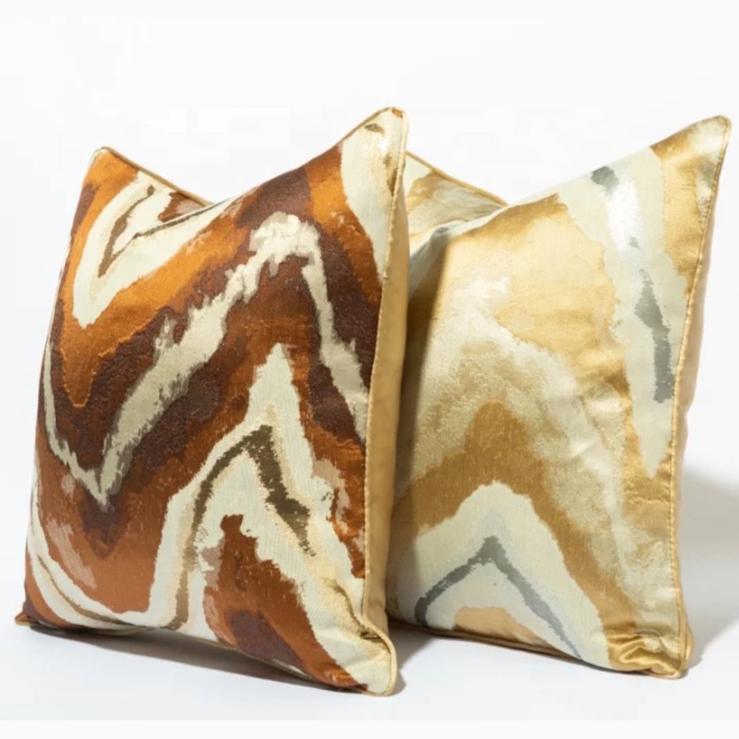 Metallic Lava Flow Throw Pillow - Exquisite Designs Home Décor 