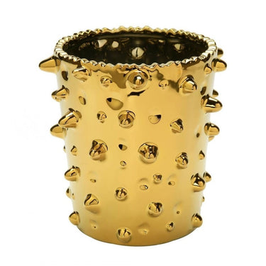 Gold Dotted Vase - Exquisite Designs Home Décor 