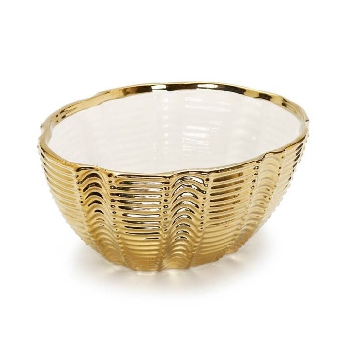 Gold Textured Bowl - Exquisite Designs Home Décor 