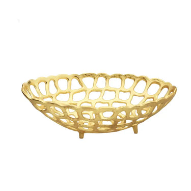 Gold Oval Looped Basket