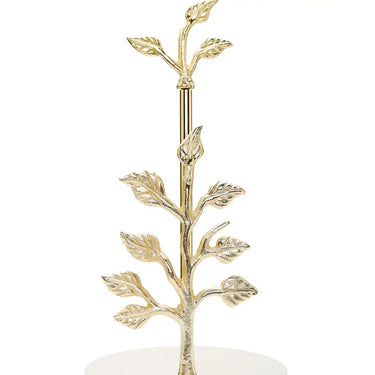 Gold Tree Designed Paper Towel Holder on Marble Base - Exquisite Designs Home Décor 
